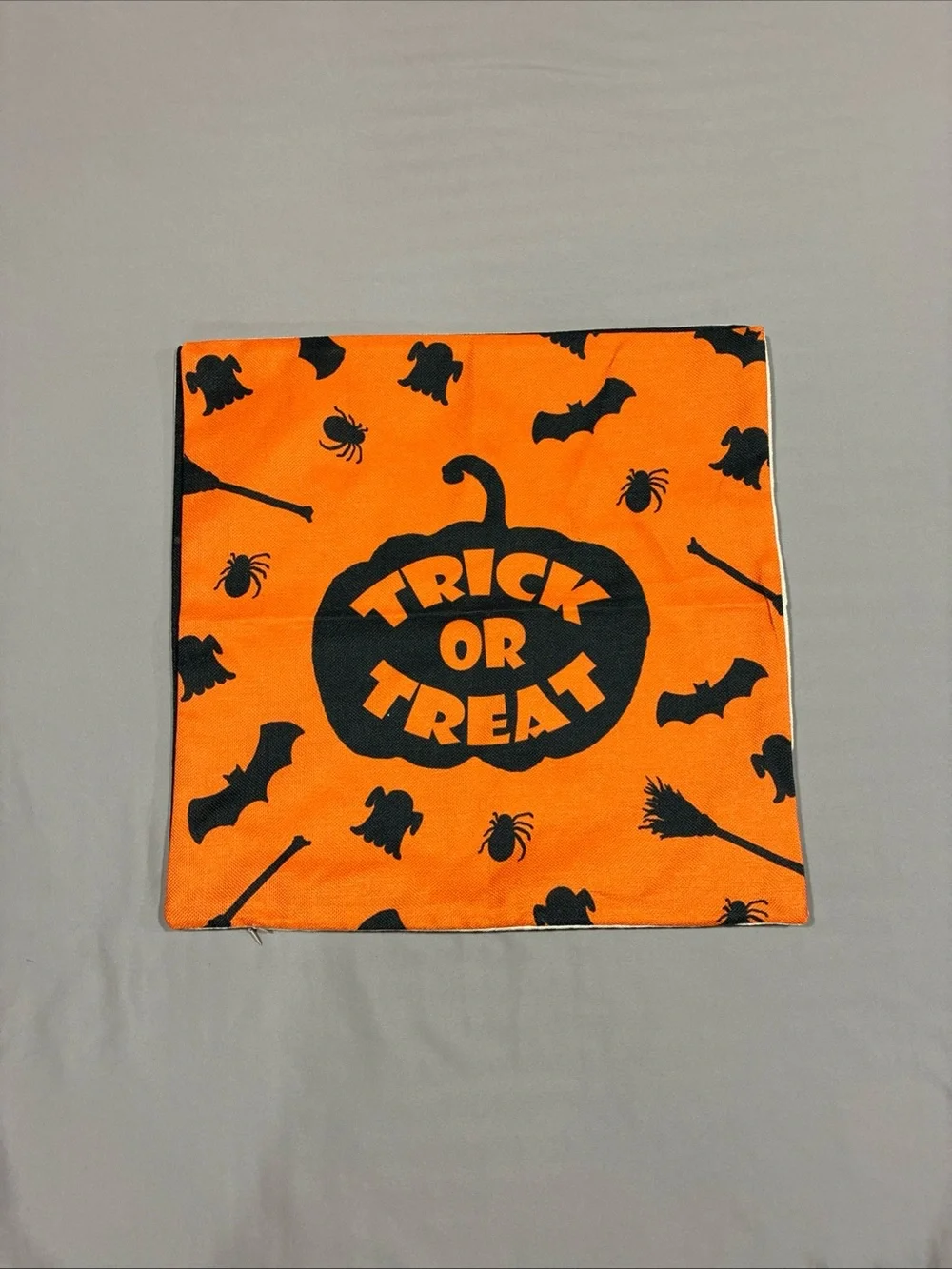 Halloween Party pillow covers - Orange & Black Pumpkin Design covers only new